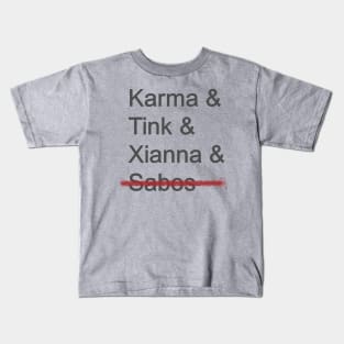 Tabletop Squadron Characters- Dark Text Kids T-Shirt